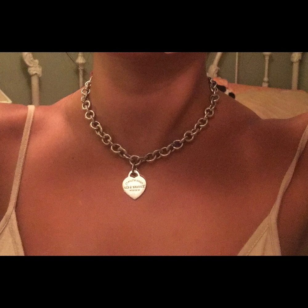 Authentic Tiffany & Co Heart Pendant Necklace
